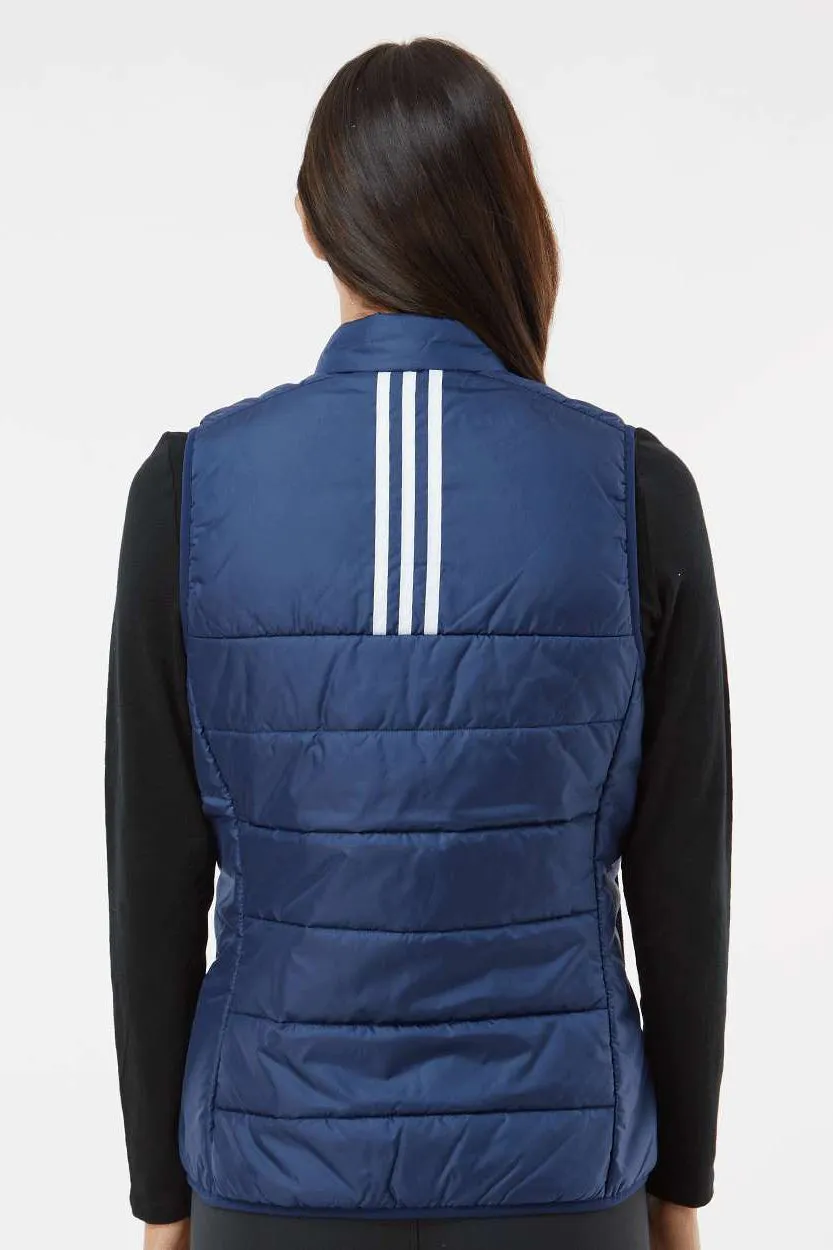 Adidas Womens Full Zip Puffer Vest - Team Navy Blue