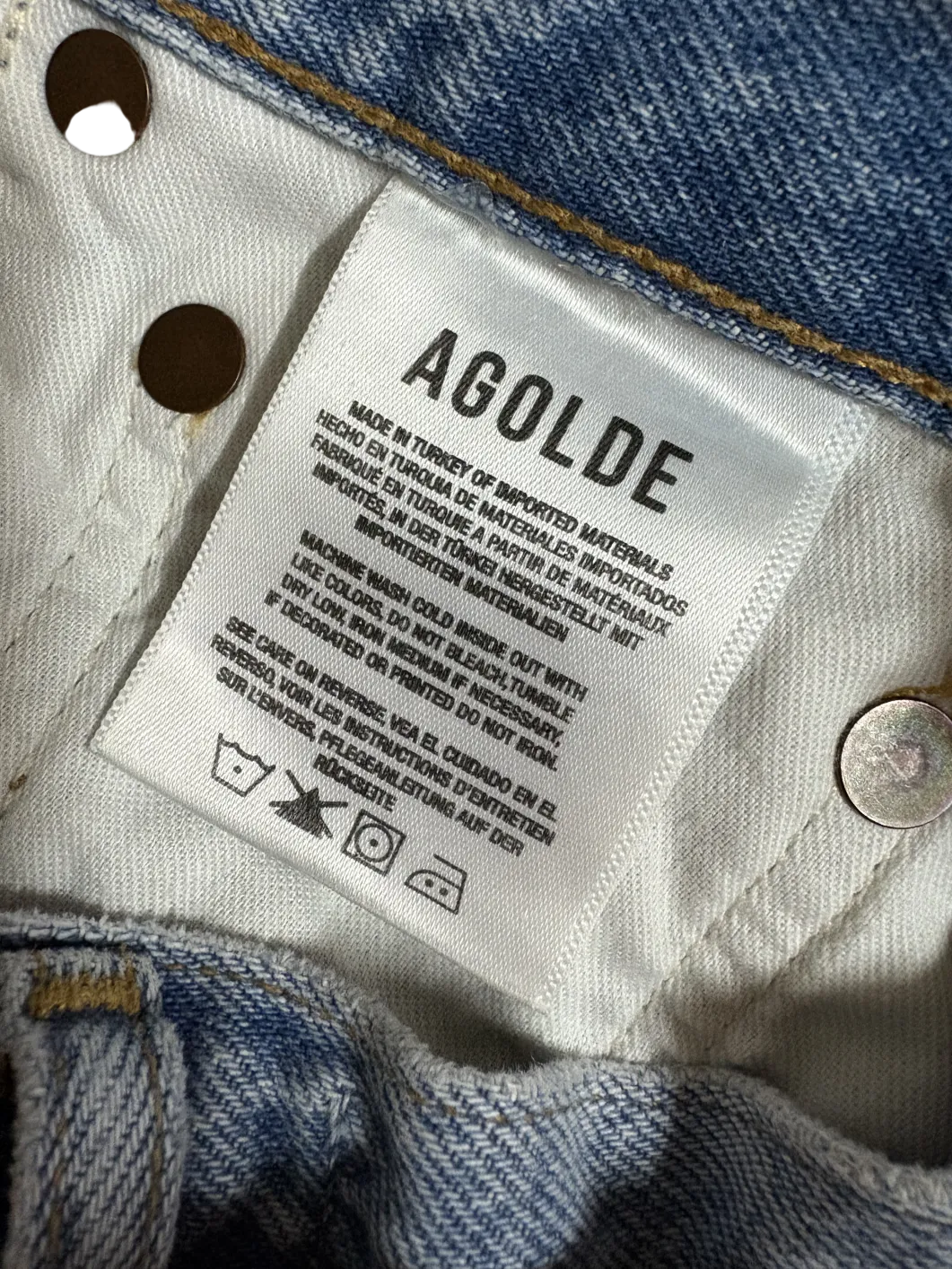 Agolde Light Blue Denim Shorts W23