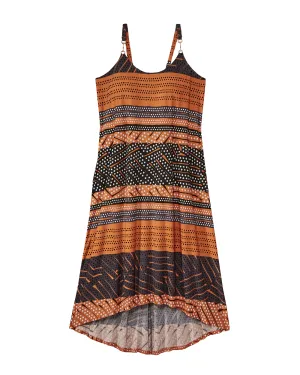 Akron Sleeveless Maxi Dress | Brown / Orange