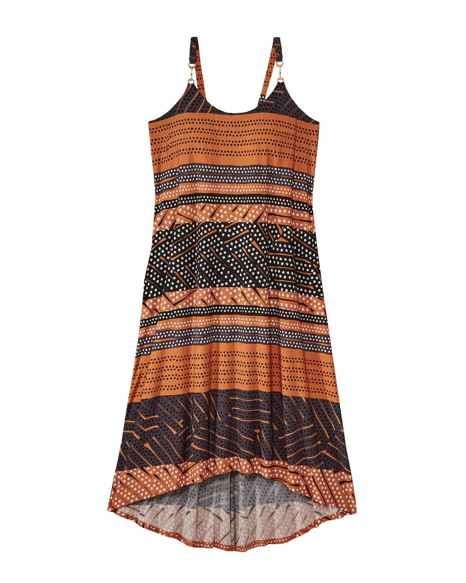 Akron Sleeveless Maxi Dress | Brown / Orange