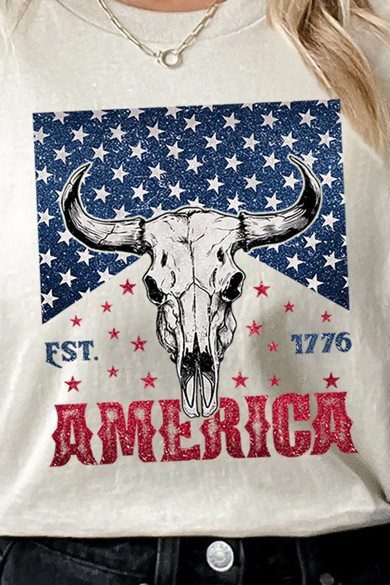 American Steer Short Sleeve Relaxed Fit T-Shirt