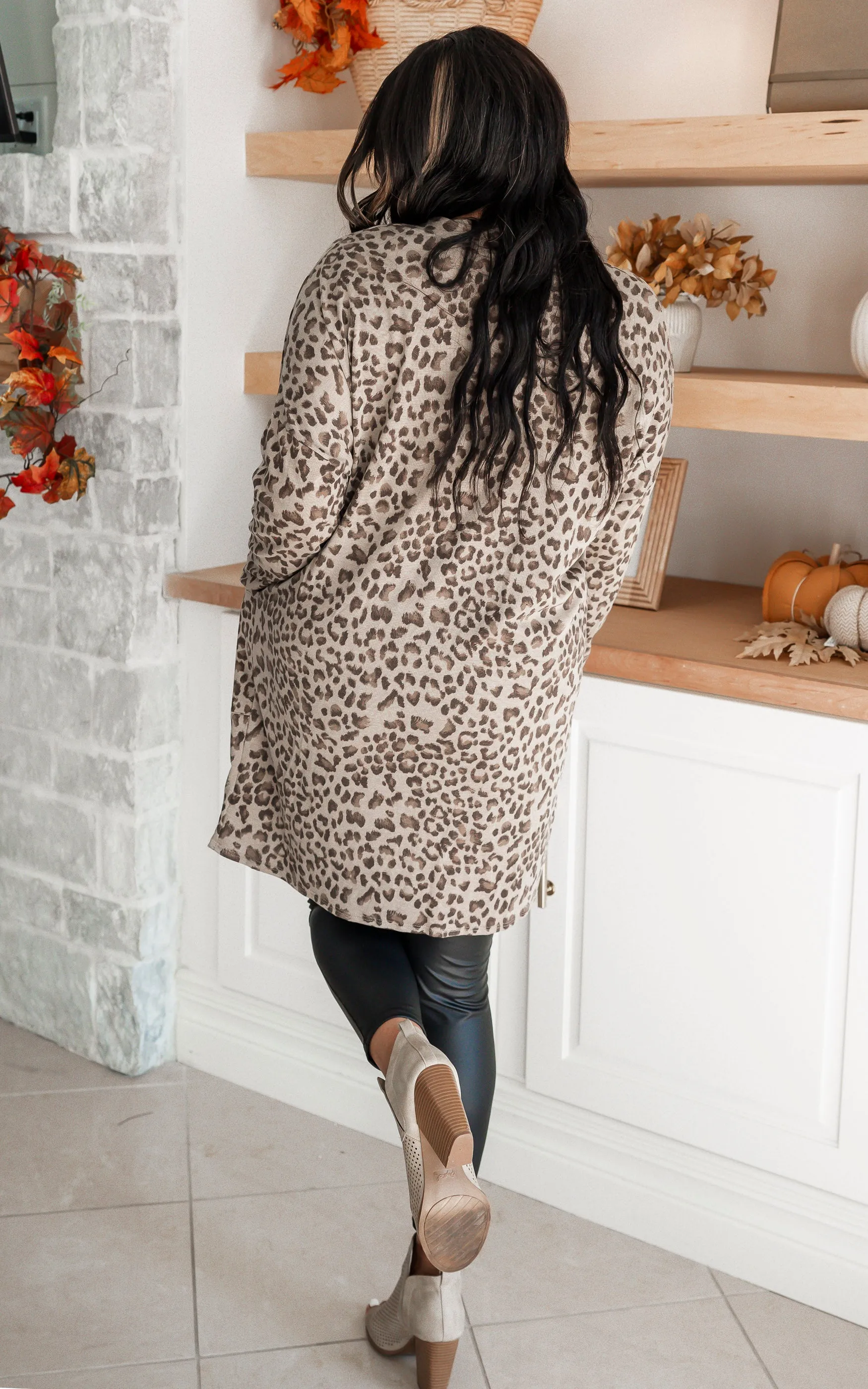 Animal Print Open Cardigan - Final Sale