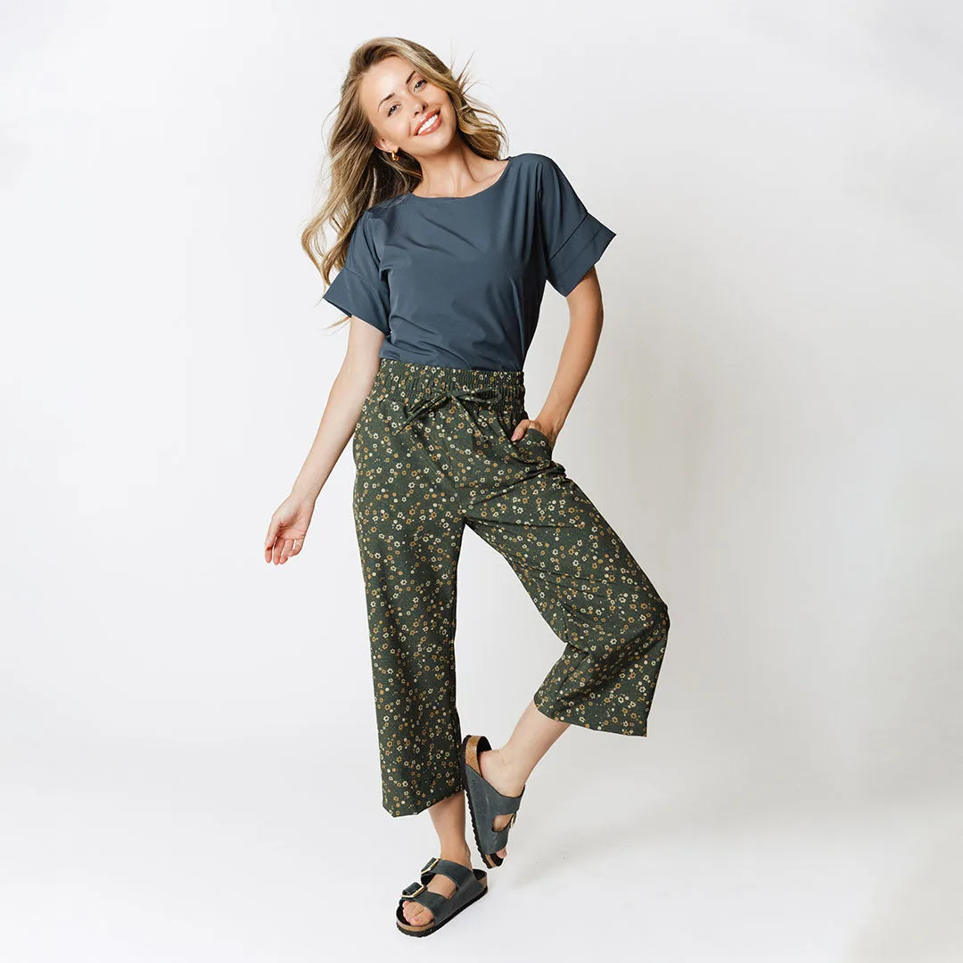 Audrey Wide Leg Pants, Flora