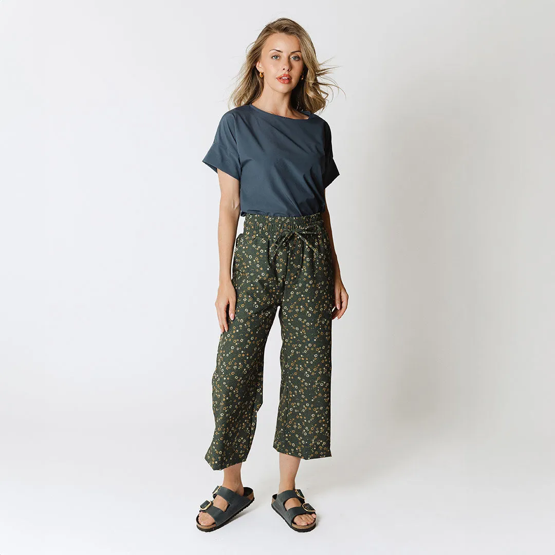 Audrey Wide Leg Pants, Flora