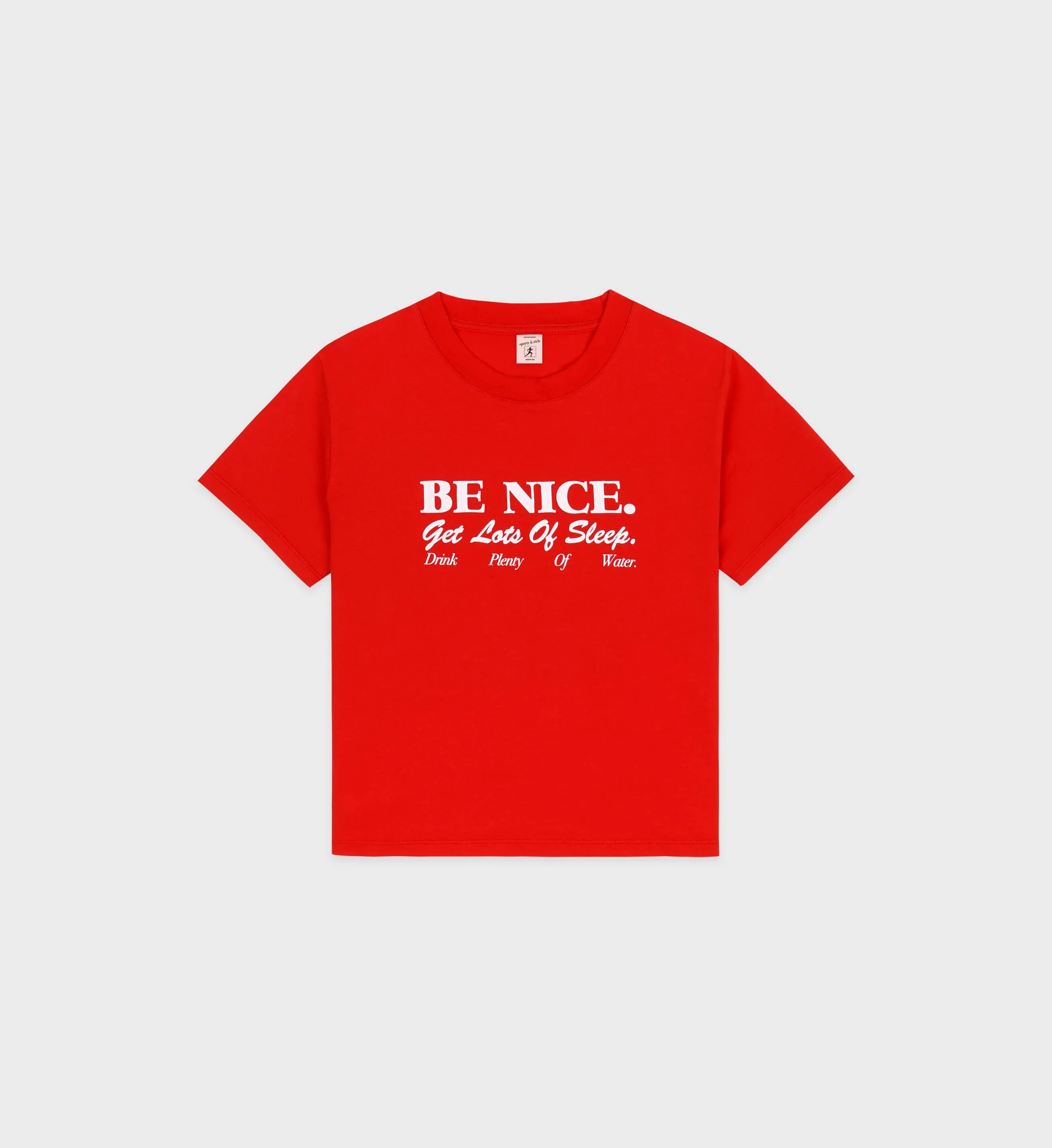 Be Nice Kids T-Shirt - Bright Red/White