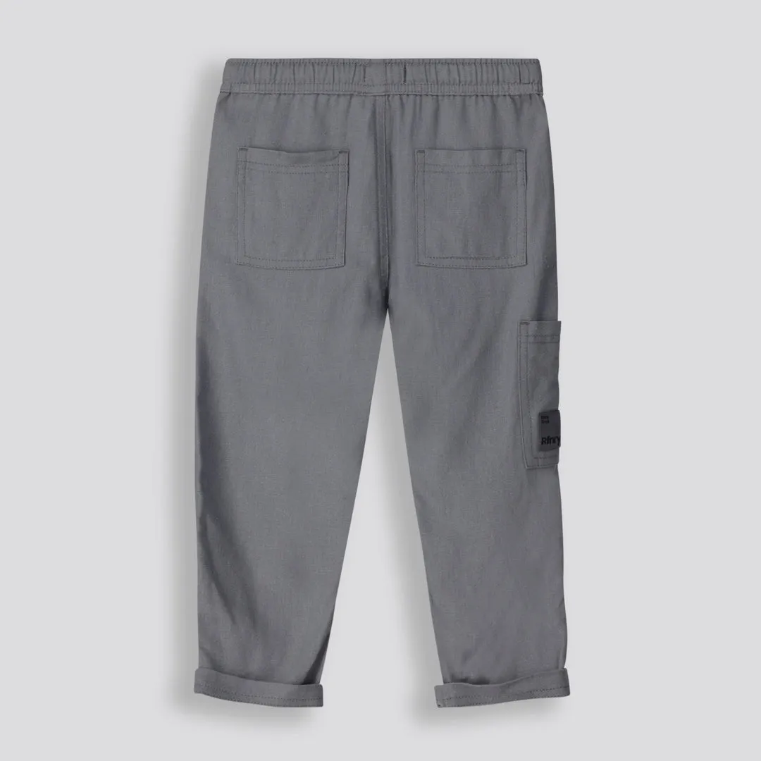 Boys Pull-On Pants _ 153126 _ Charcoal