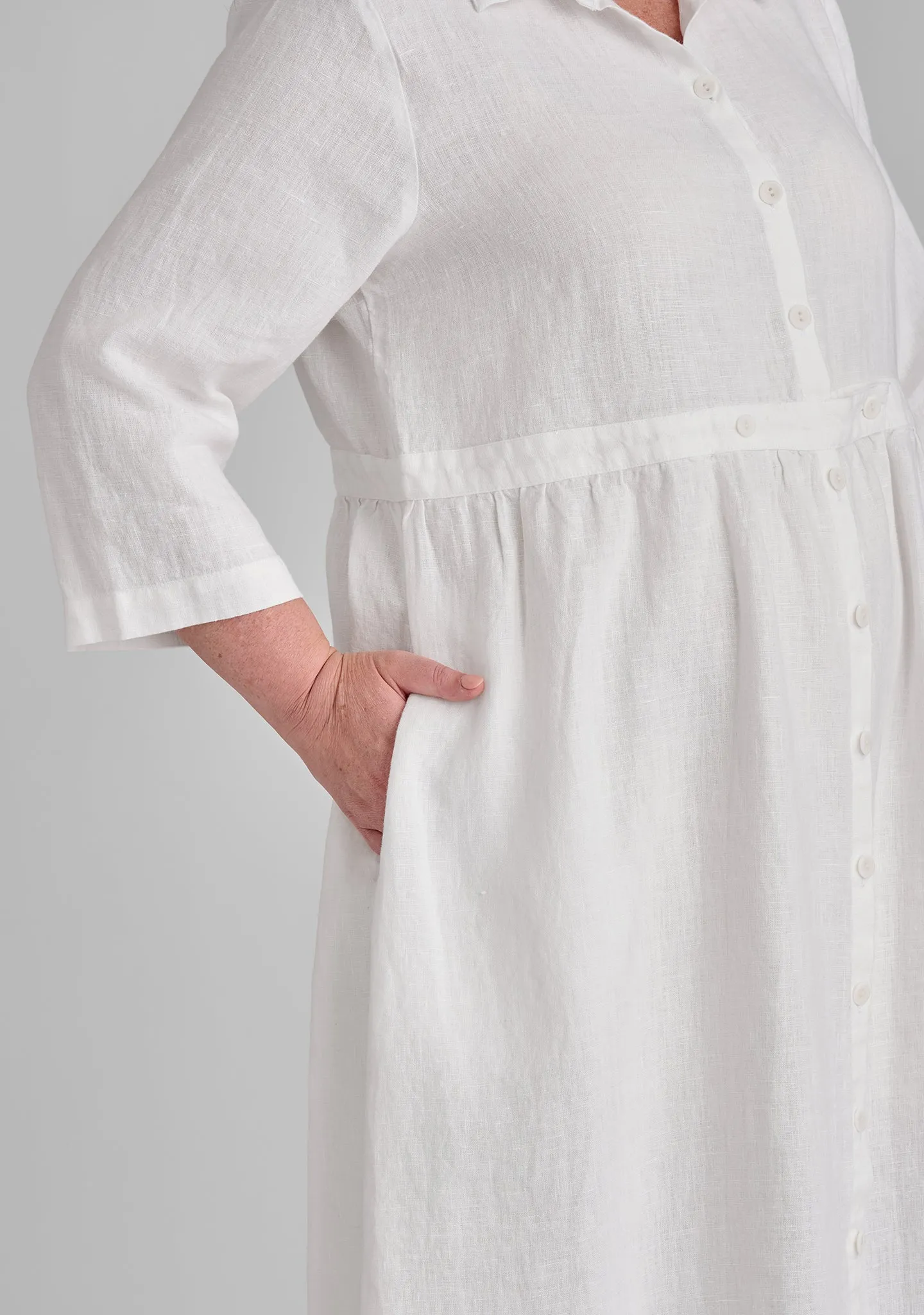 Button Down Dress - Linen Maxi Dress