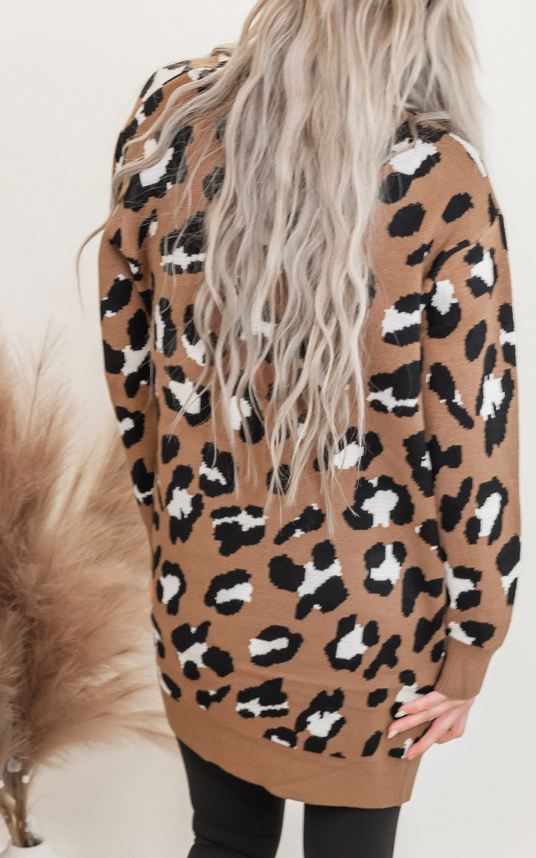 Camel Leopard Cardigan