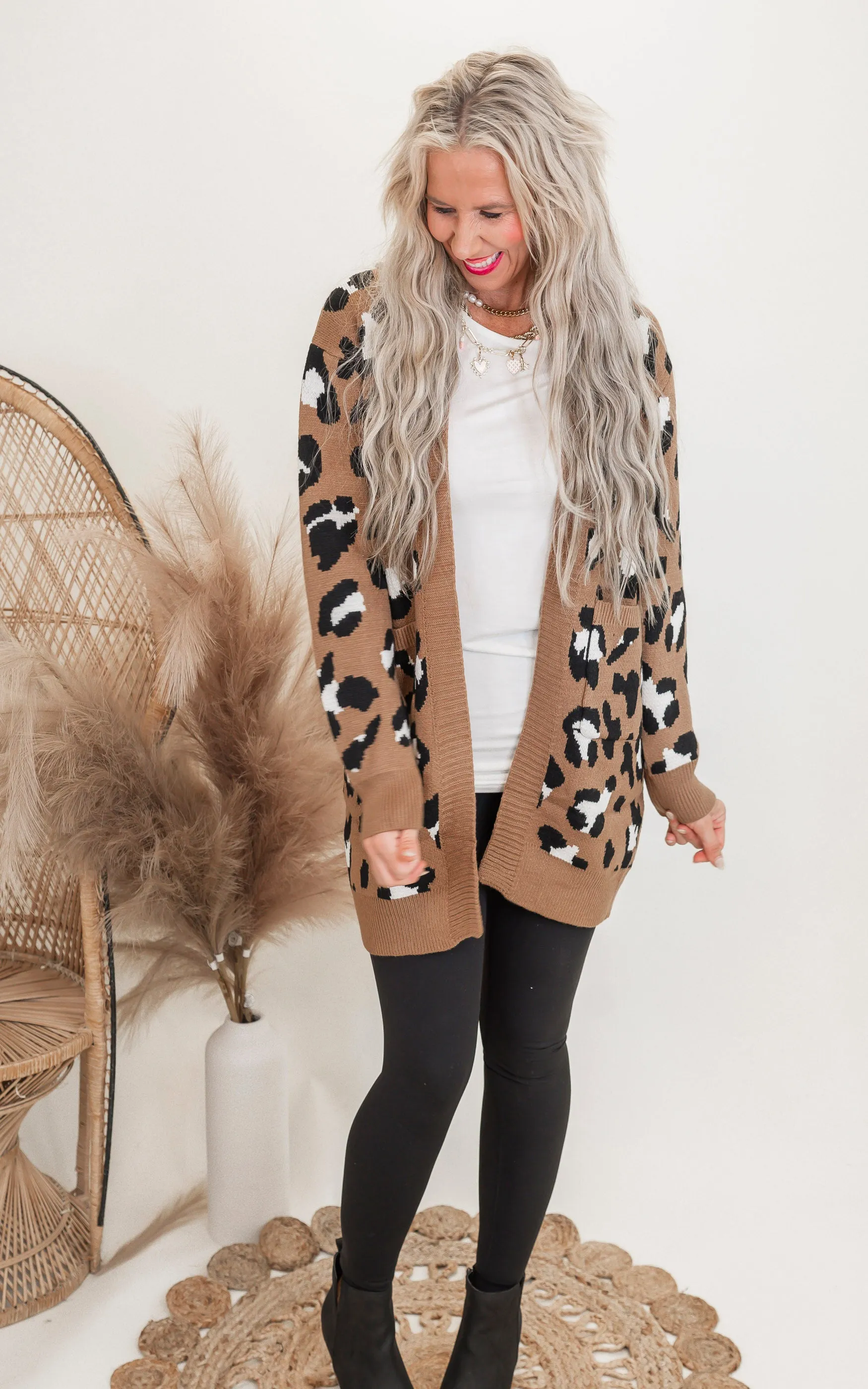 Camel Leopard Cardigan