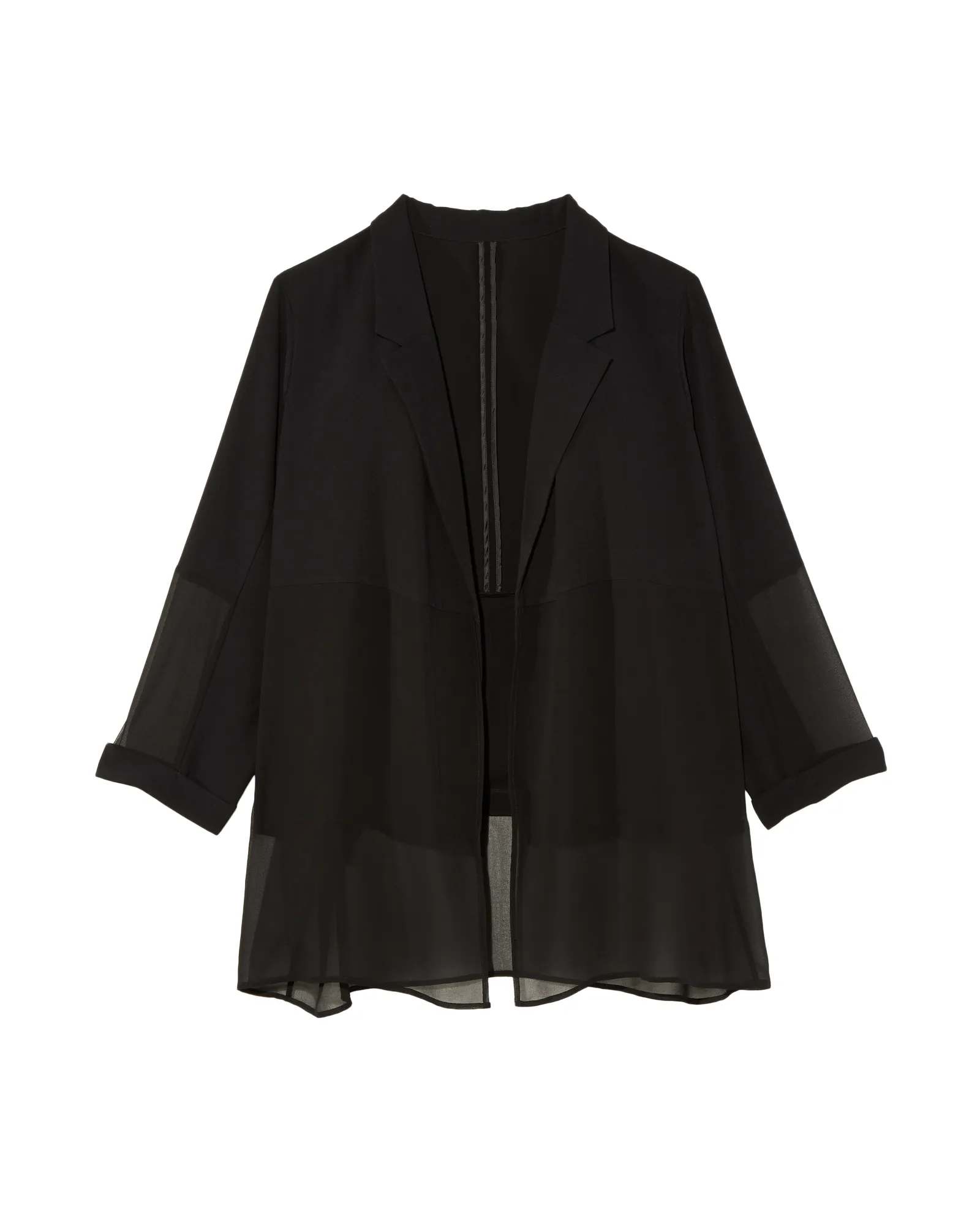 Charlotte Mixed Media Blazer | Black