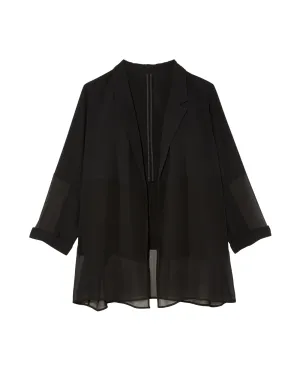 Charlotte Mixed Media Blazer | Black