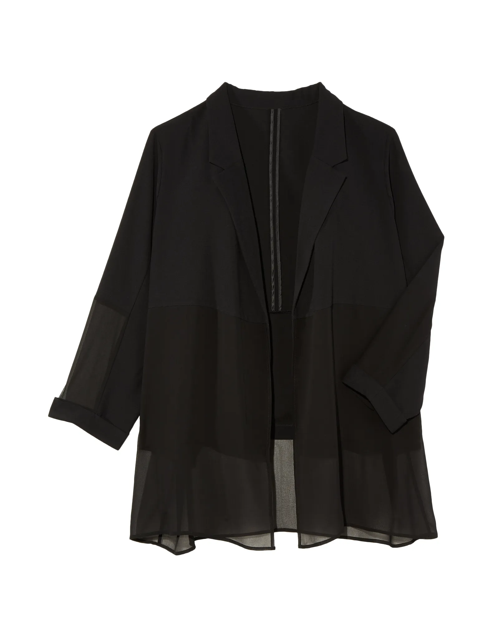 Charlotte Mixed Media Blazer | Black