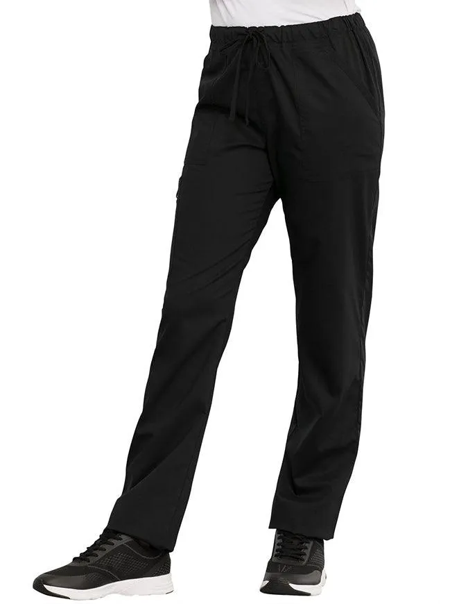 Cherokee Workwear Revolution Unisex Tapered Leg Drawstring Petite Pant