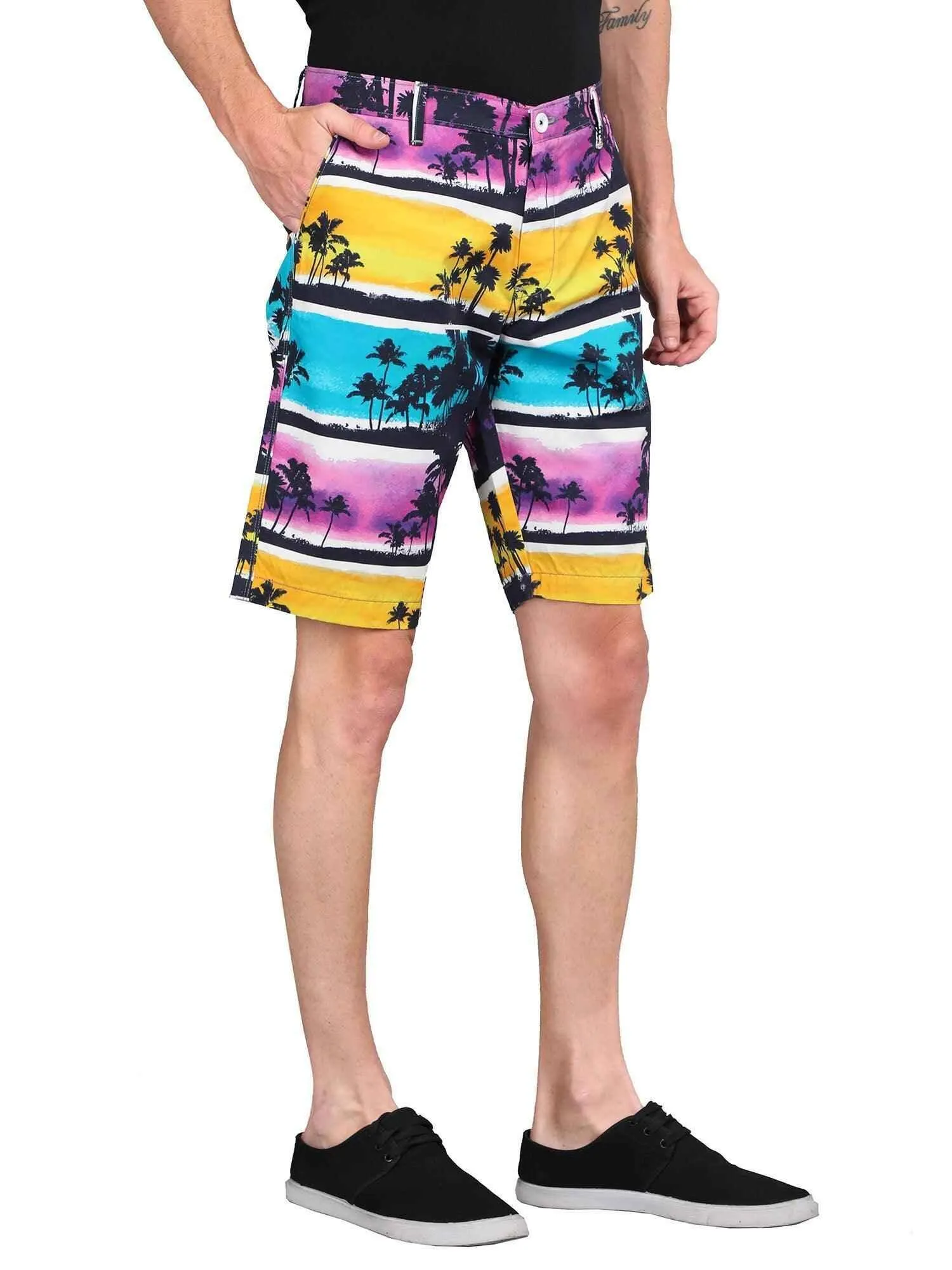 Coco Beach Digital Printed Giza Cotton Men's Shorts