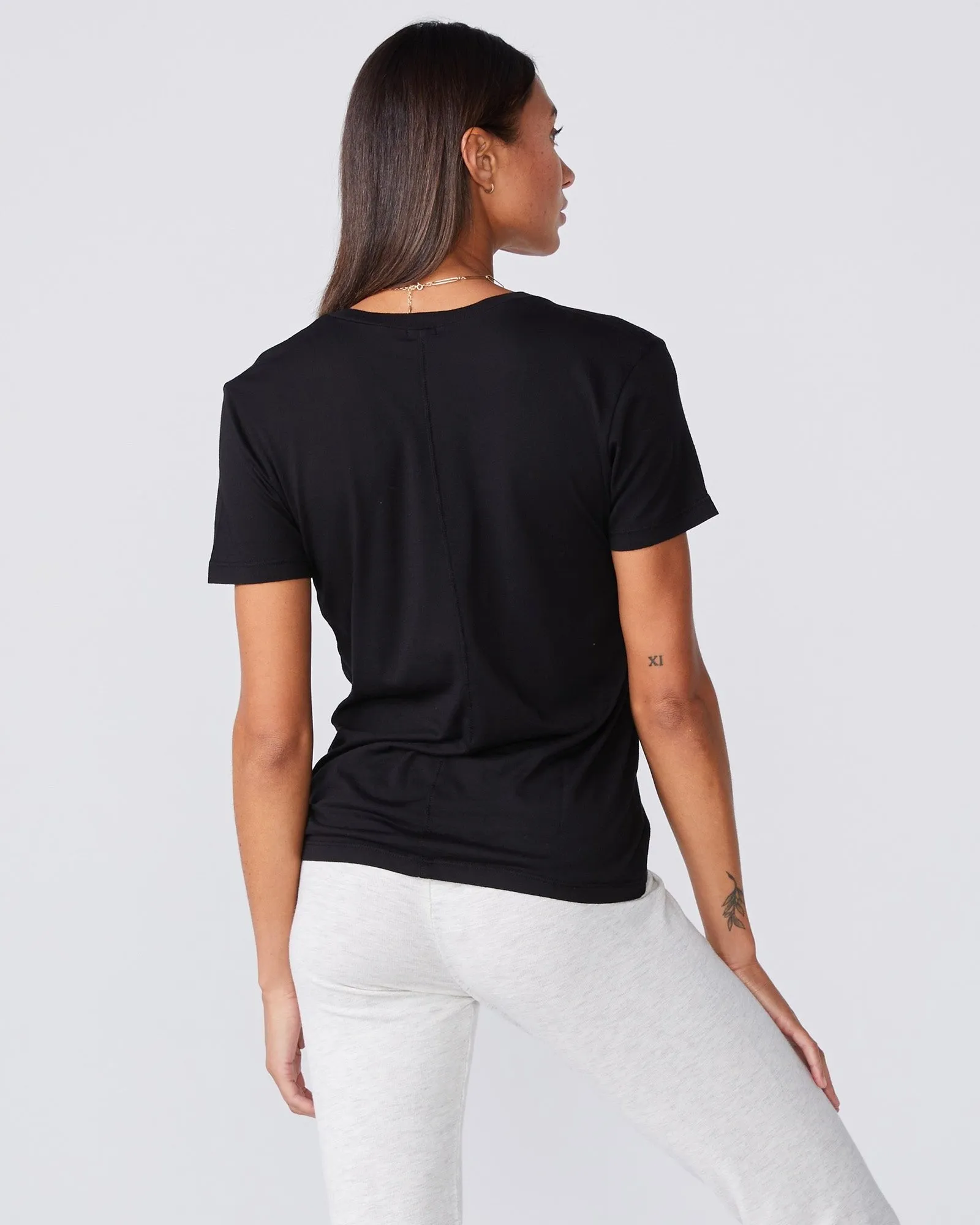 Cotton Modal Relaxed V Neck Tee