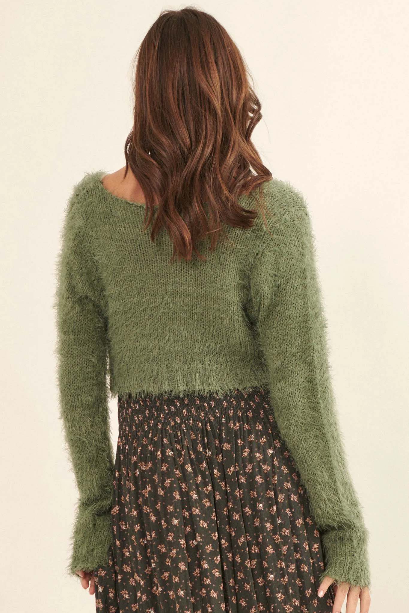 Cuddle Closer Solid Furry Knit Cardigan