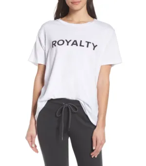 DAVID LERNER - "Royalty" Boyfriend Cut T-Shirt in white