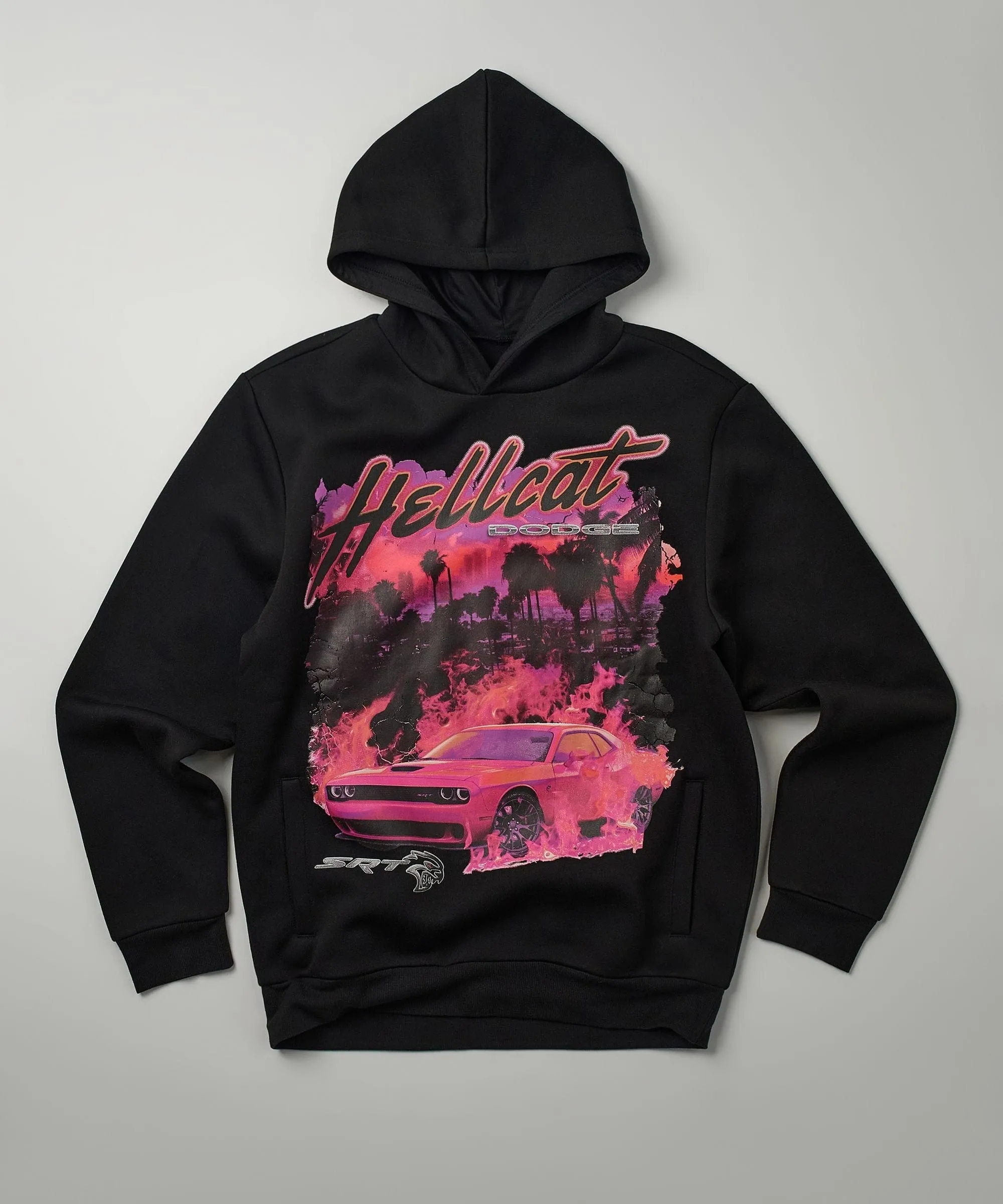 Dodge Hellcat Graphic Print Hoodie - Black