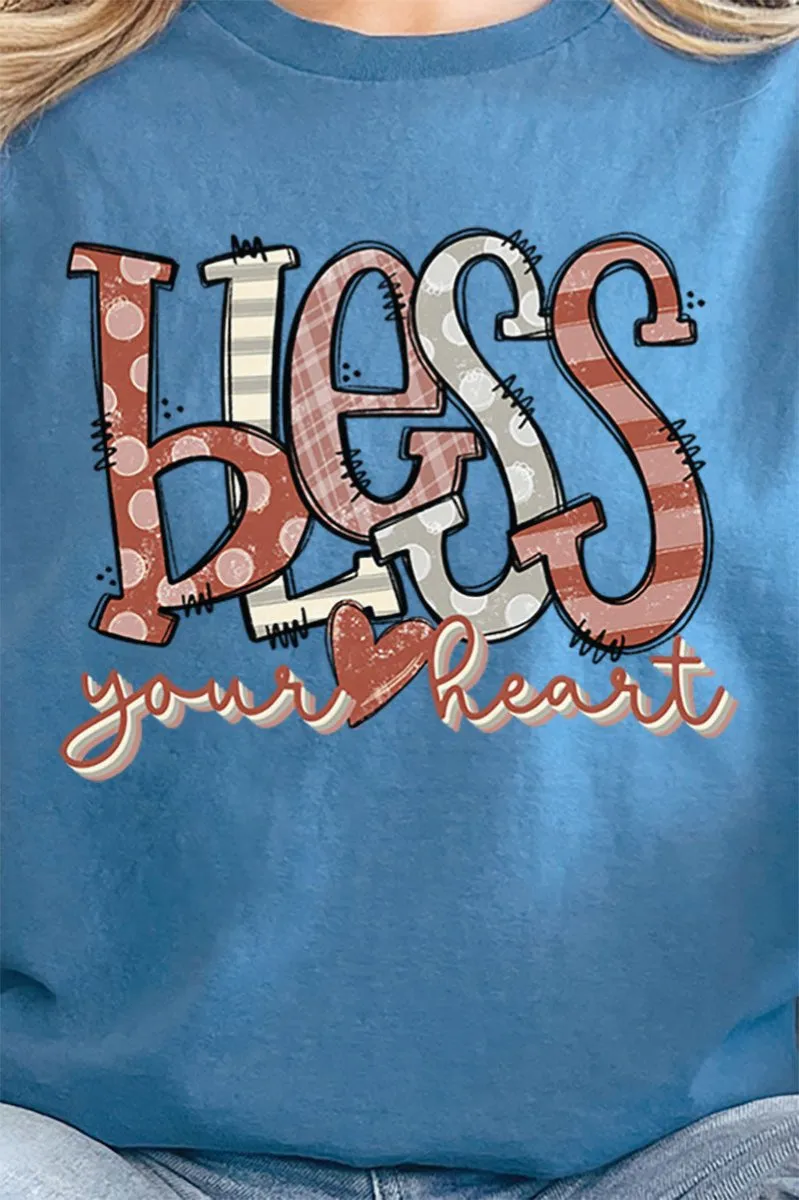 Doodle Bless Your Heart Short Sleeve Relaxed Fit T-Shirt