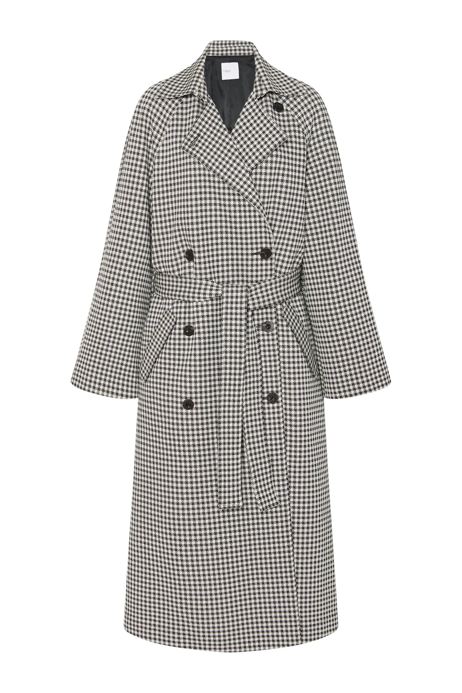 DOUBLE BREASTED TRENCH COAT - GINGHAM