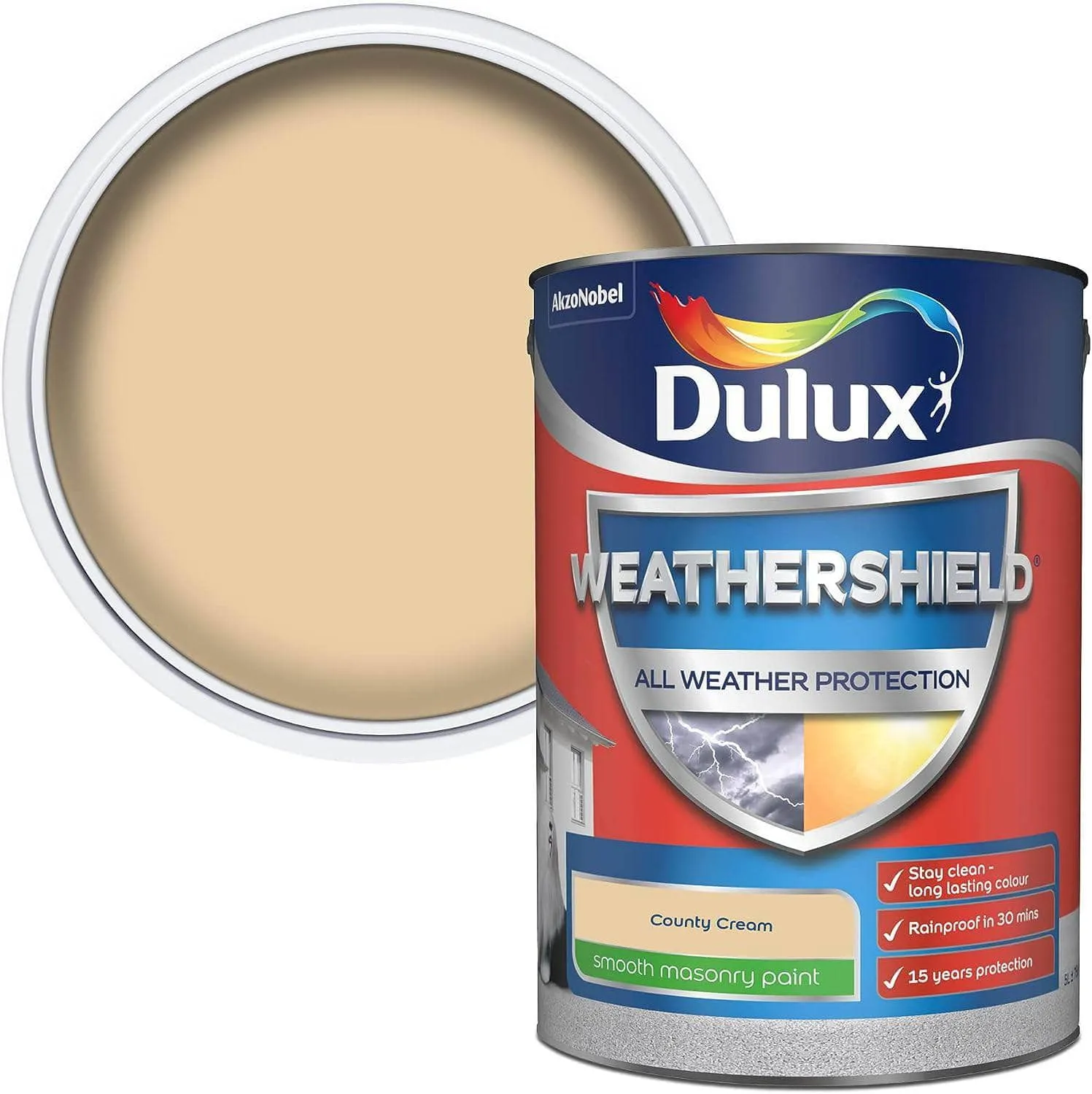 Dulux Weathershield 5L Masonry Paint - County Cream