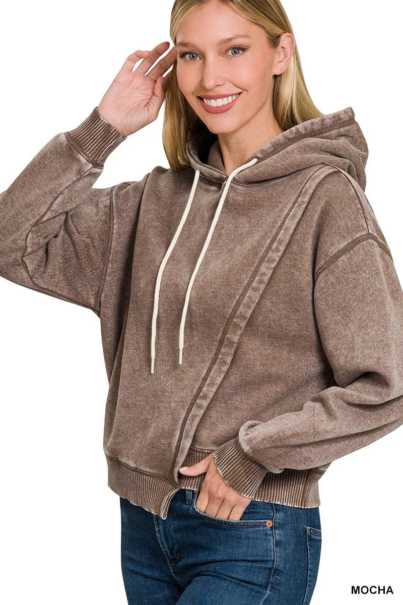 Everything I Wanted Asymmetrical Fleece Hoodie - Final Sale