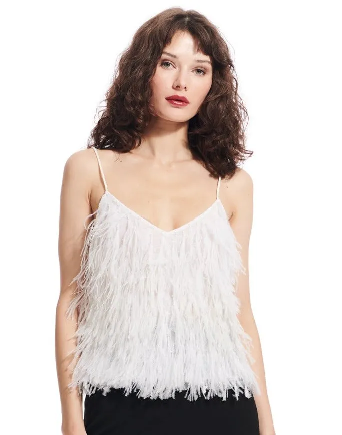 Feather Spaghetti Strap Cami