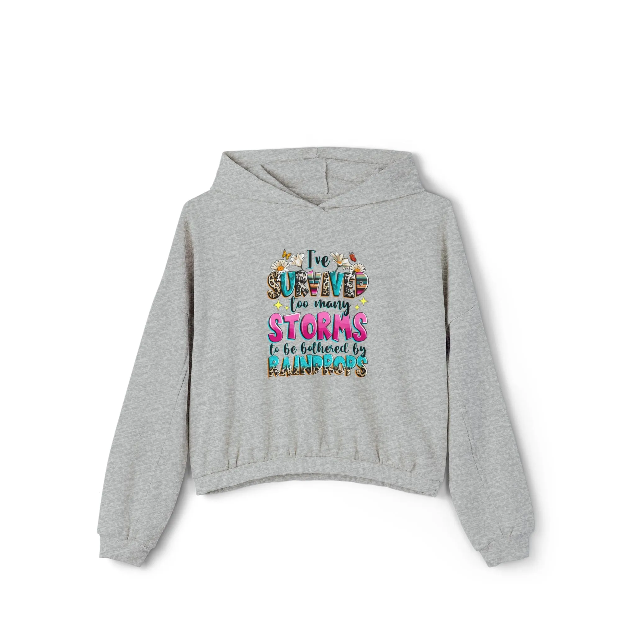 Floral Hoodie, Cozy & Stylish Pullover - Perfect Gift for Her, Trendy Sweatshirt, Cute Casual Quote, Surviving a Hard Life