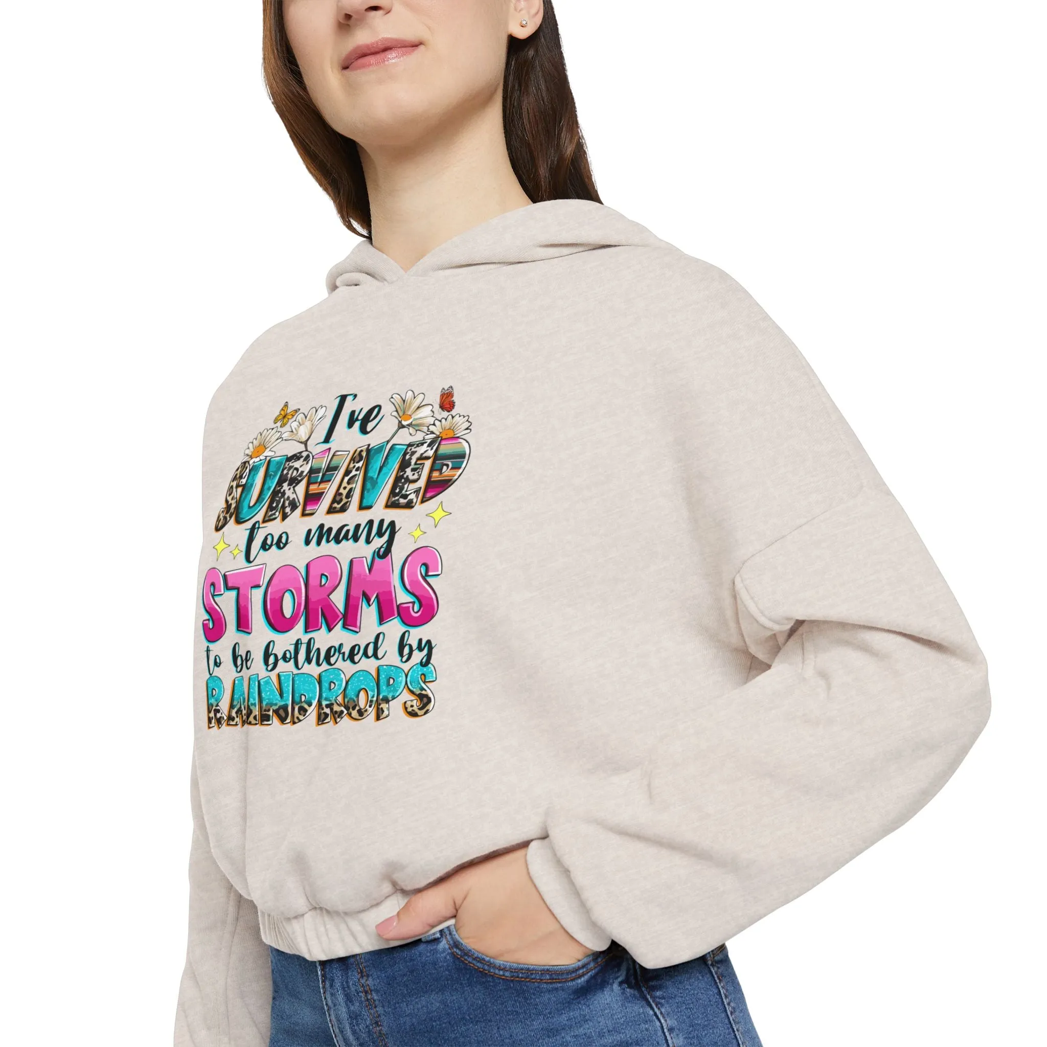 Floral Hoodie, Cozy & Stylish Pullover - Perfect Gift for Her, Trendy Sweatshirt, Cute Casual Quote, Surviving a Hard Life