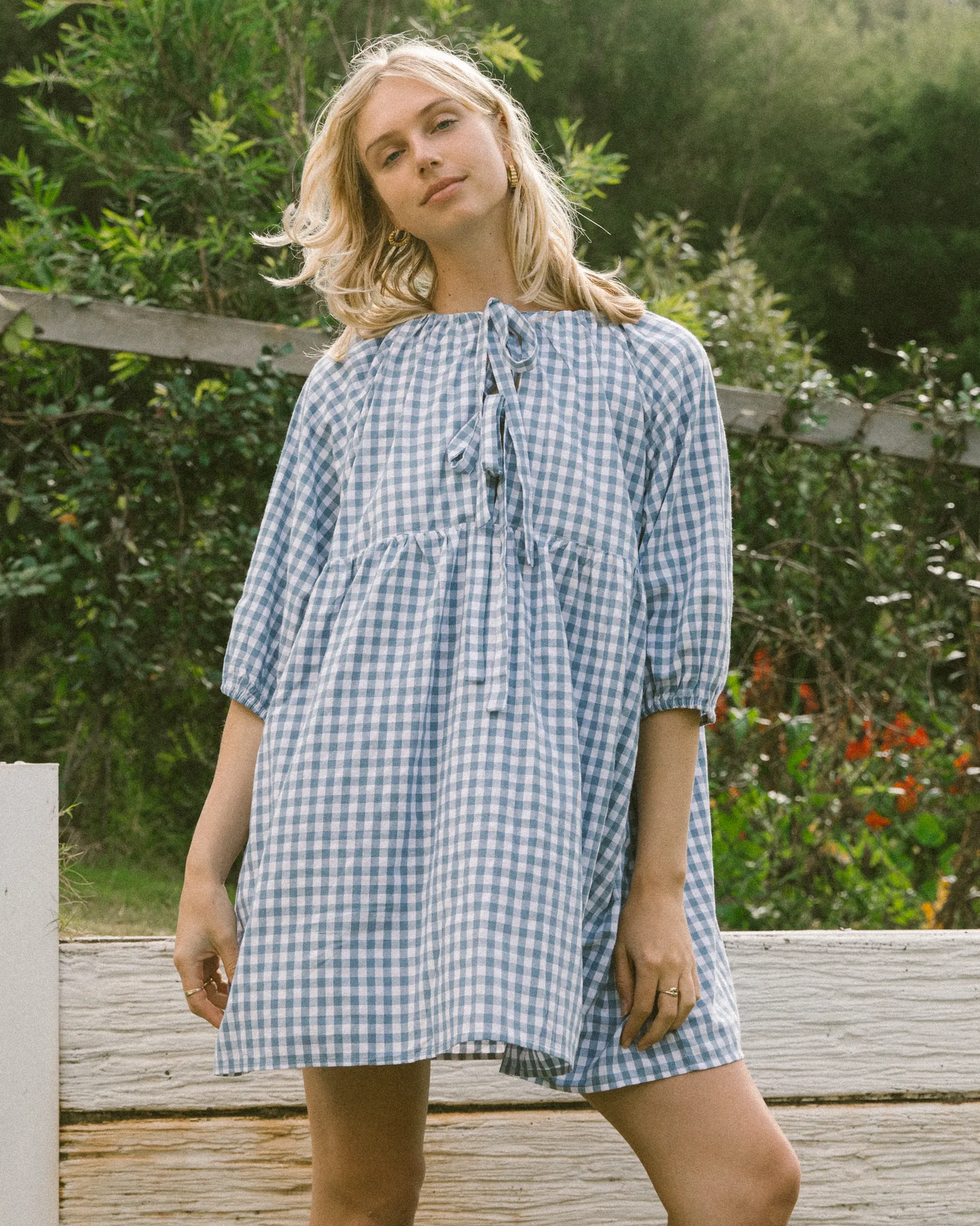 Florence Mini Dress | Blue Gingham