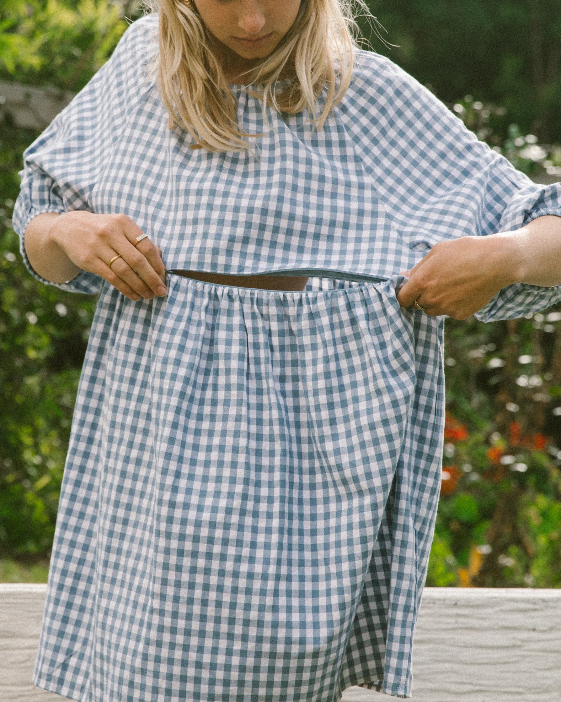 Florence Mini Dress | Blue Gingham