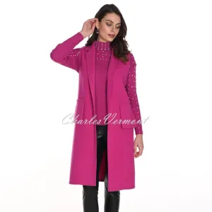 Frank Lyman Longline Waistcoat Jacket - Style 243616 (Fuchsia)