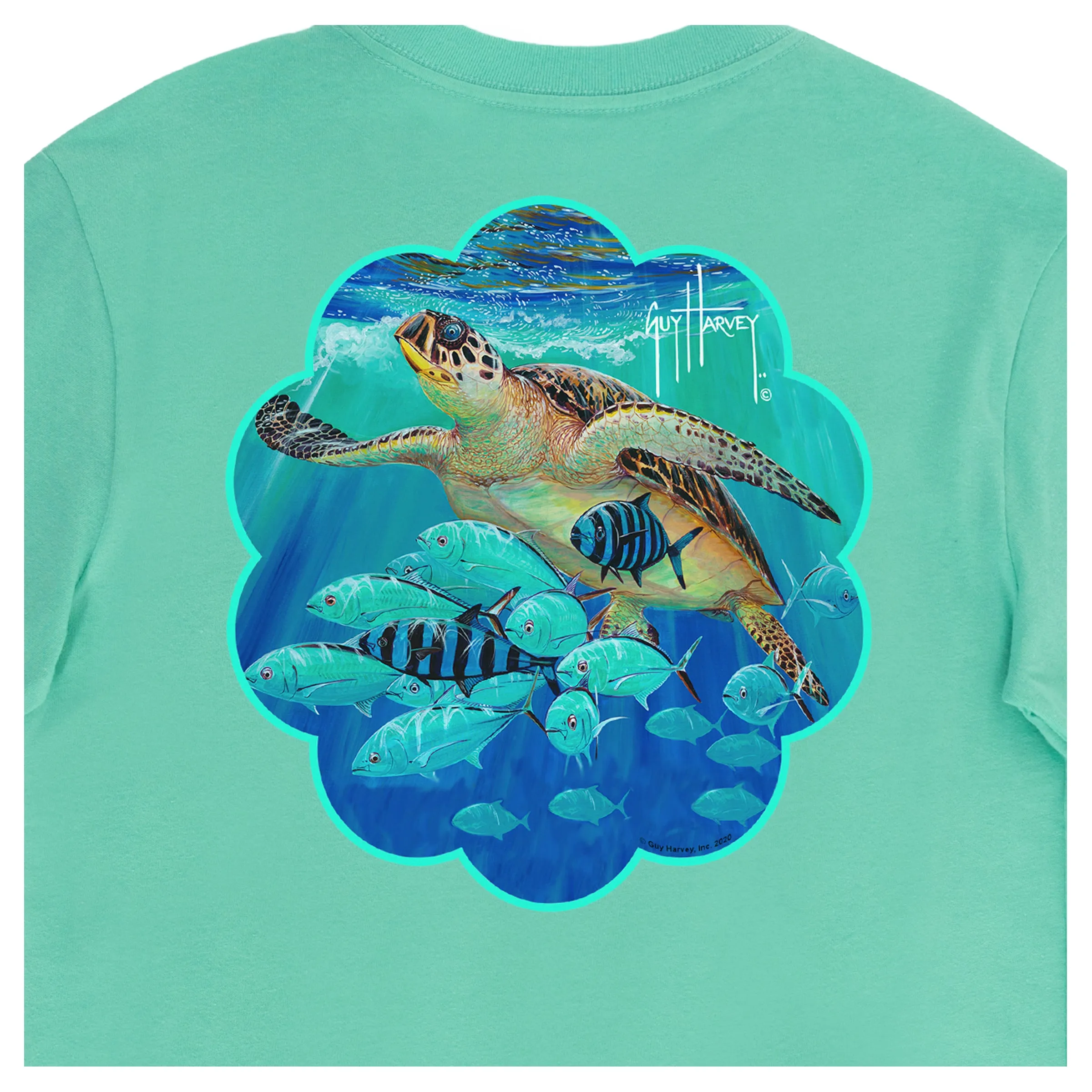 Girl's Hawksbill Short Sleeve Green T-Shirt