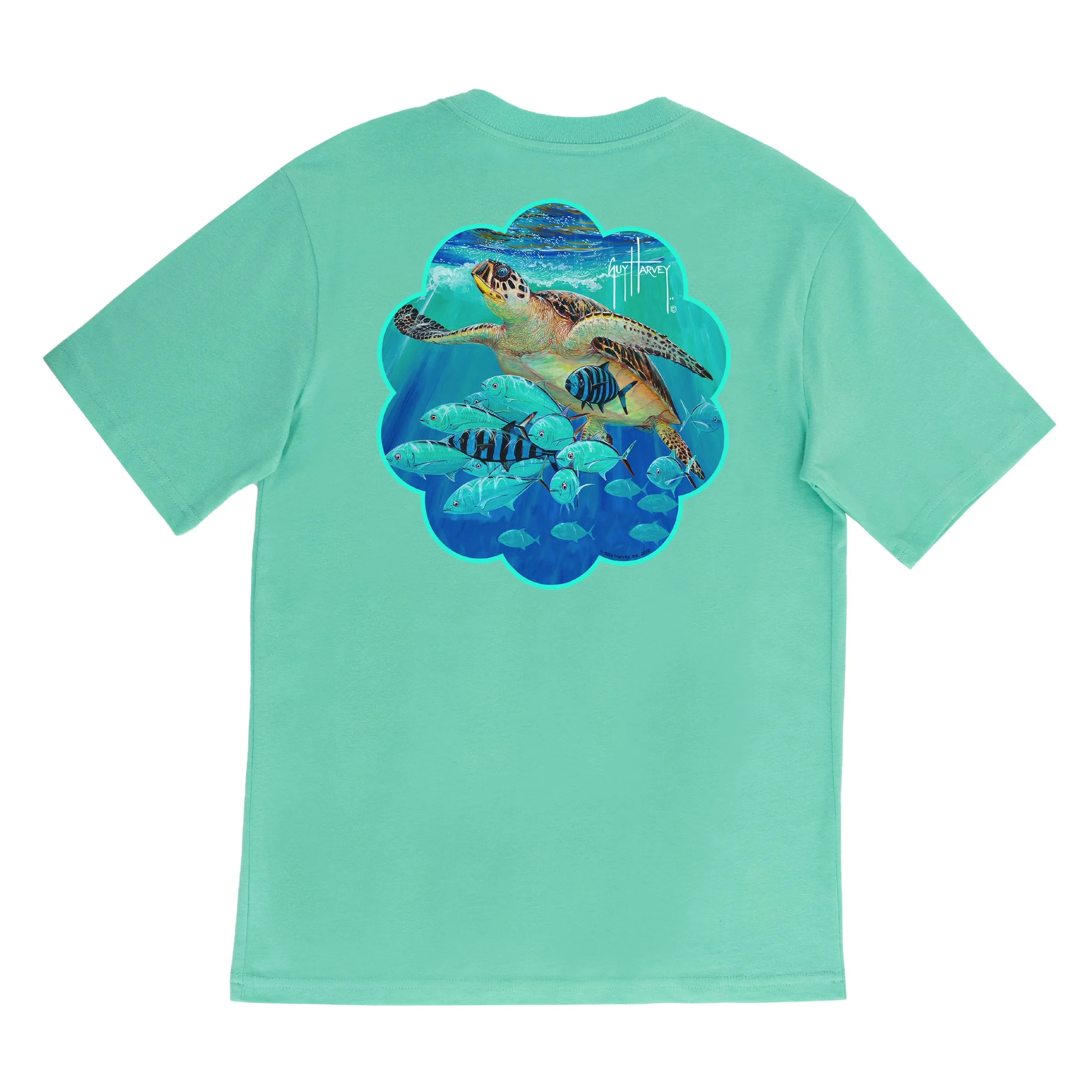 Girl's Hawksbill Short Sleeve Green T-Shirt