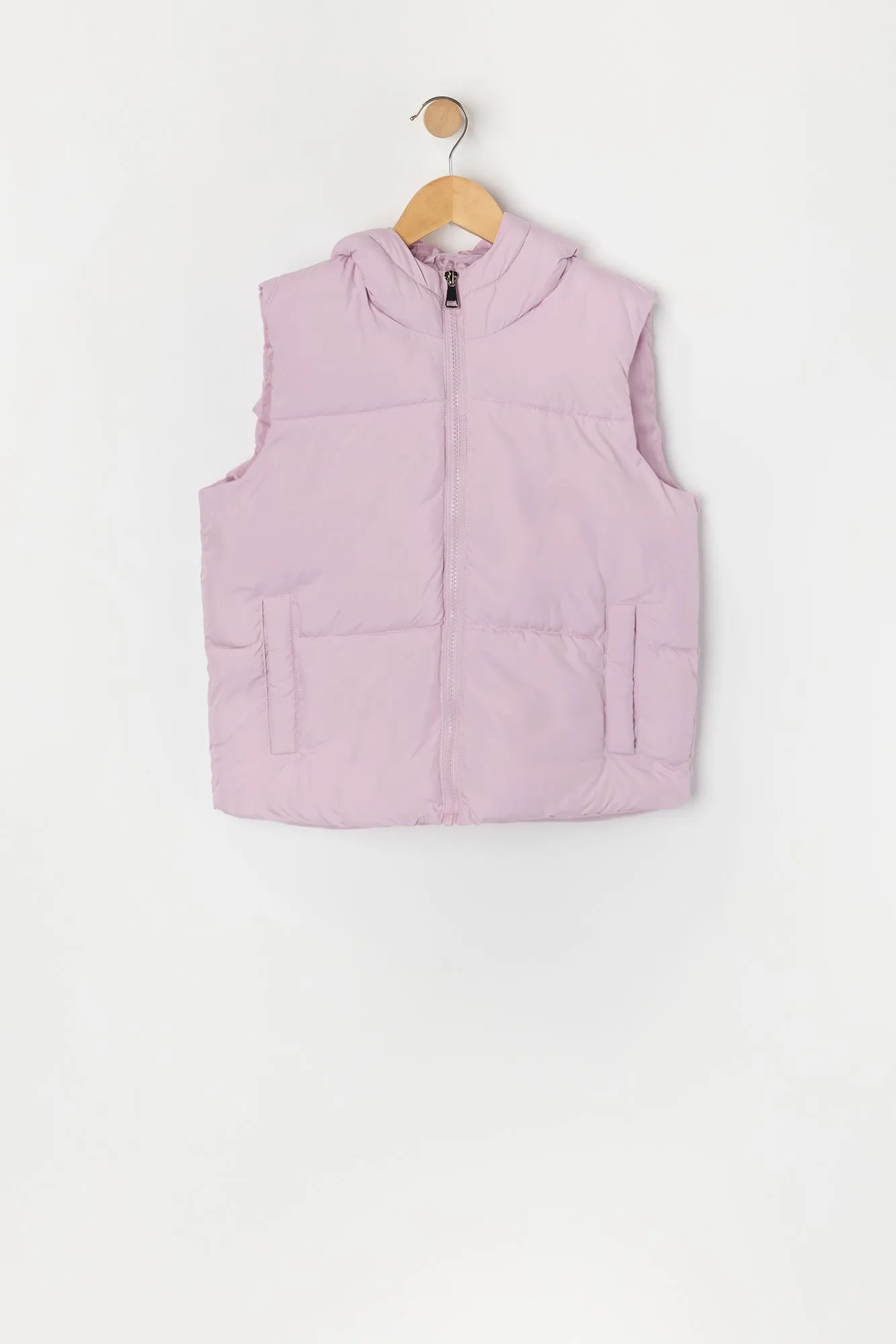 Girls Hooded Puffer Vest