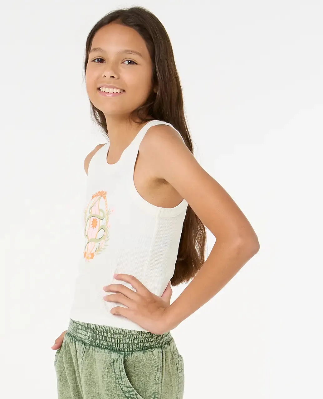 Girls Island Bliss Vest in Bone