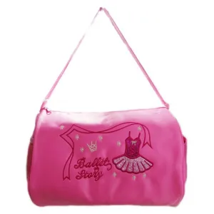 Girls Pink Ballet Dress "Ballet Story" Detail Dance Stylish Duffel Bag