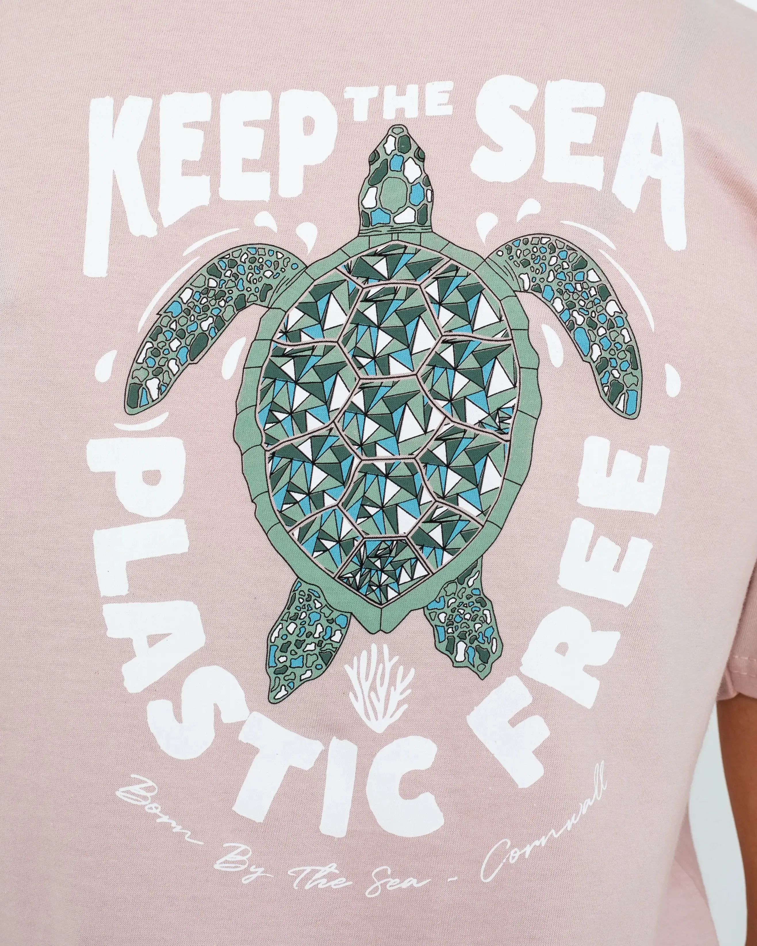 Girls Turtle T-Shirt in Powder Rose