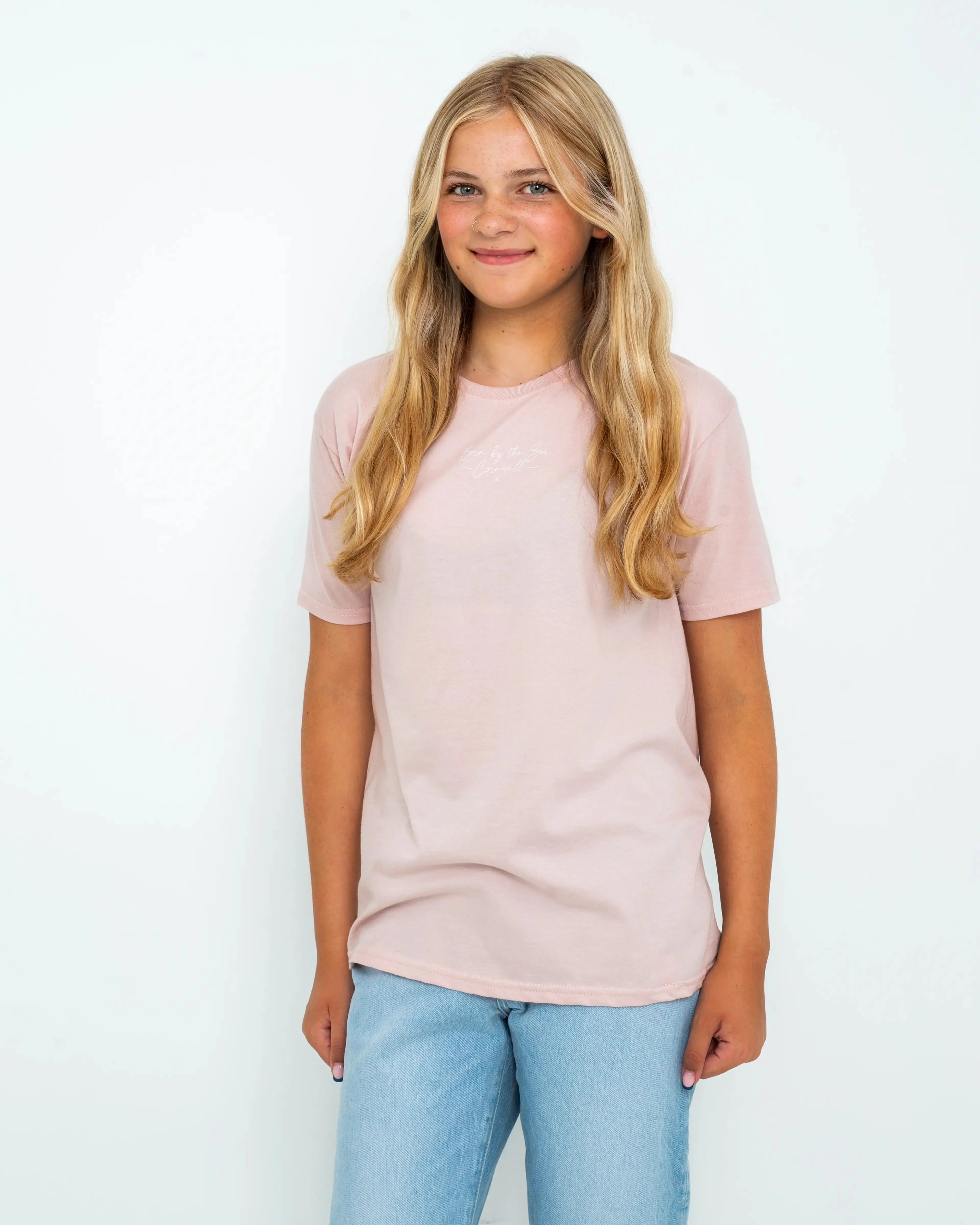 Girls Turtle T-Shirt in Powder Rose