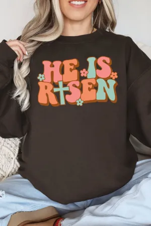 Groovy He Is Risen Heavy-weight Crew Sweatshirt