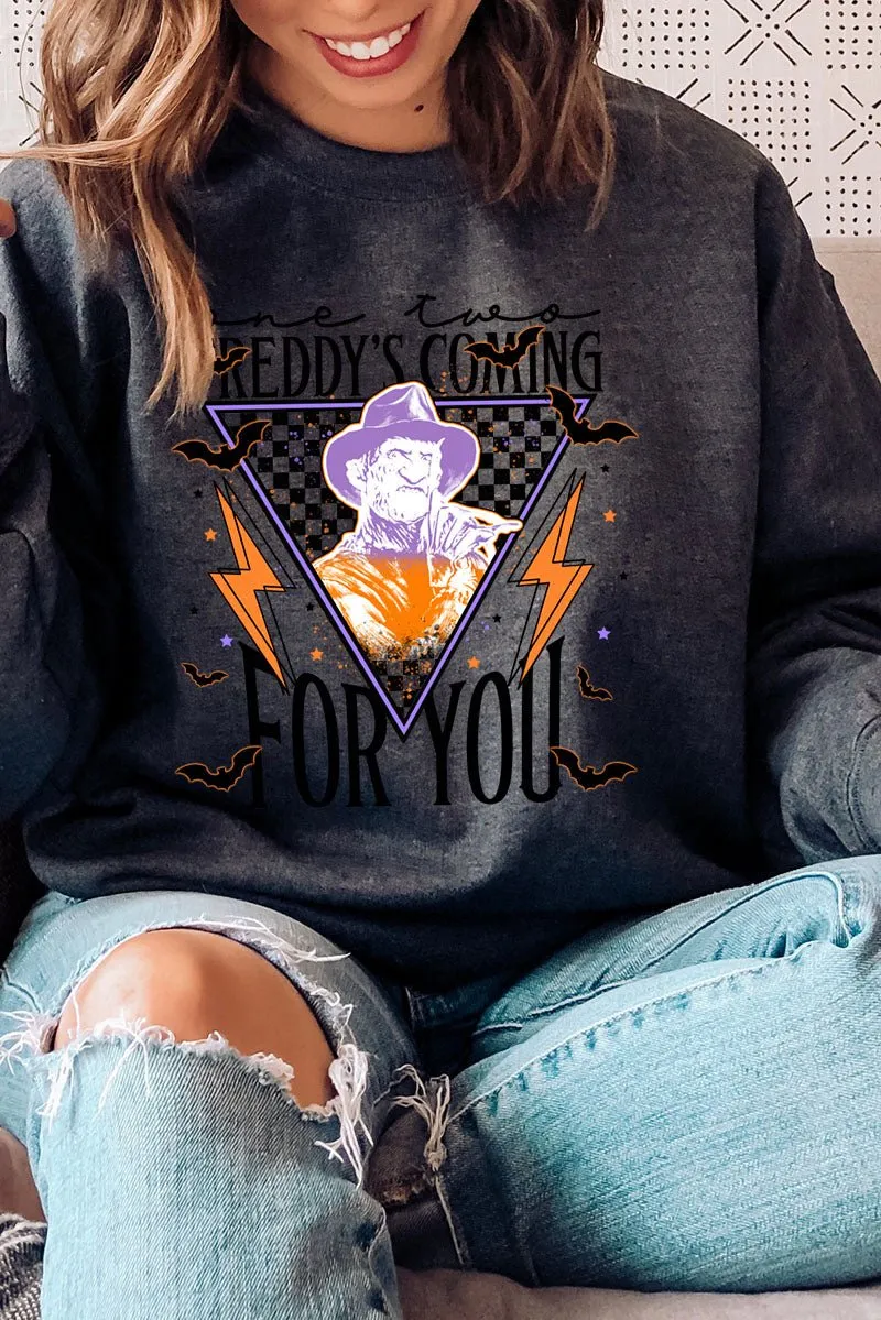 Halloween Vibez Freddy Heavy-weight Crew Sweatshirt