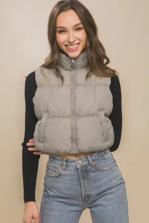 High Neck Puffer Vest  **This item has free shipping.**