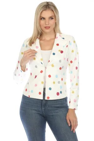 Insight New York Polka Dot Vegan Leather Moto Jacket BCJ90A89PRA