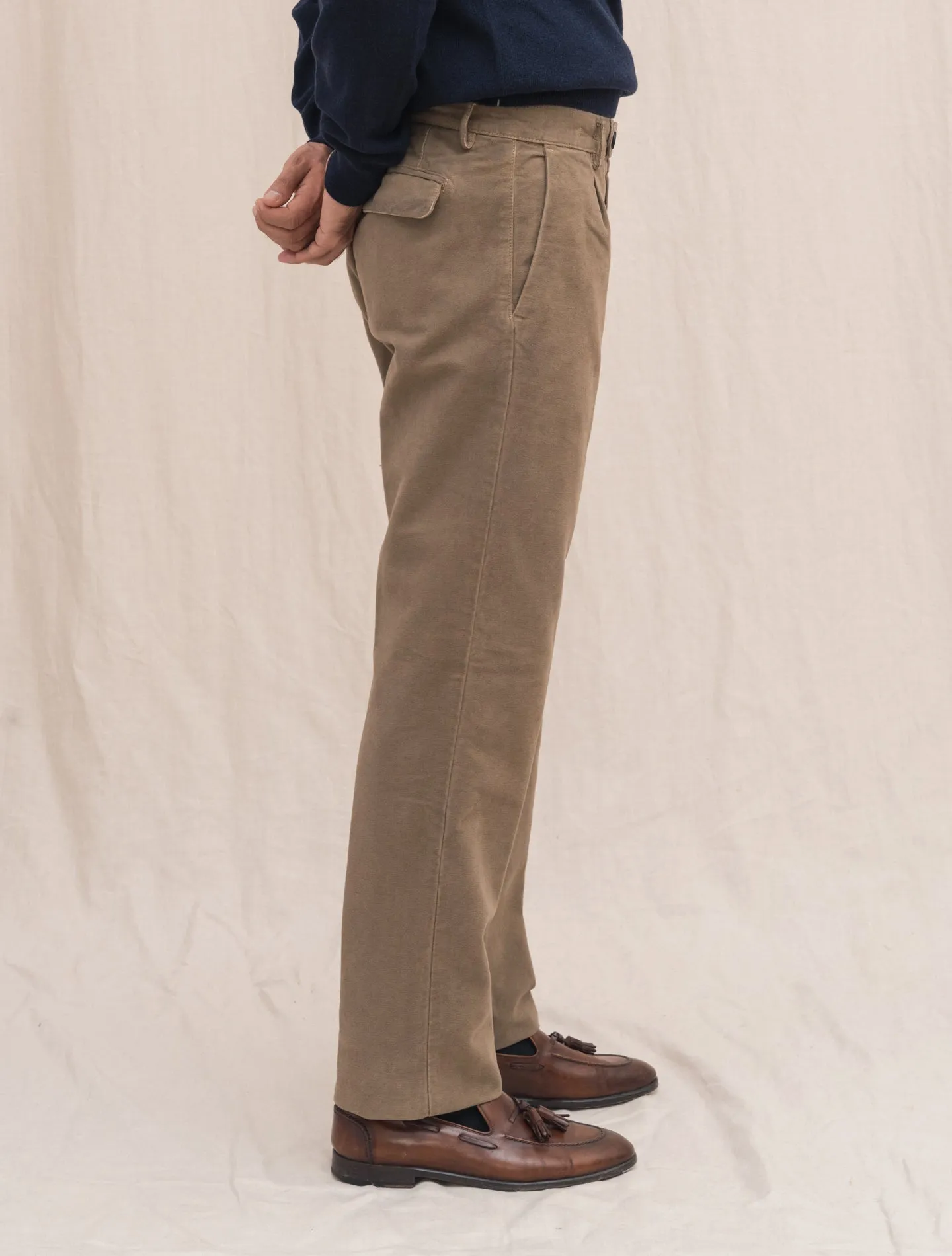 Ionio2 Moleskin Trousers Beige