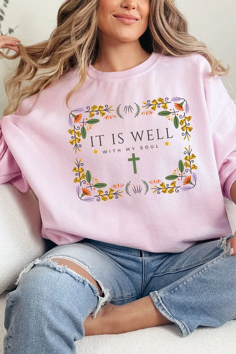 It Is Well With My Soul Heavy-weight Crew Sweatshirt