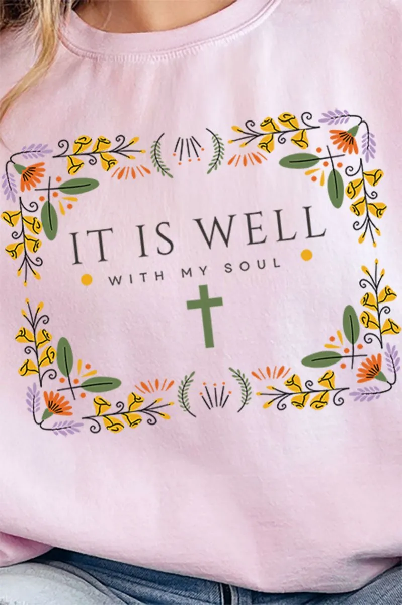 It Is Well With My Soul Heavy-weight Crew Sweatshirt