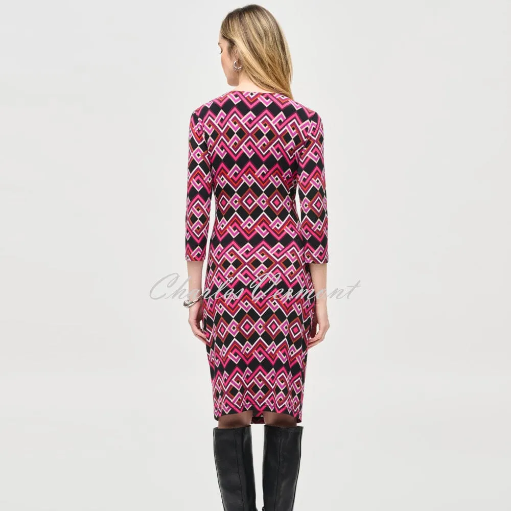 Joseph Ribkoff Geometric Print Wrap Dress - Style 243323