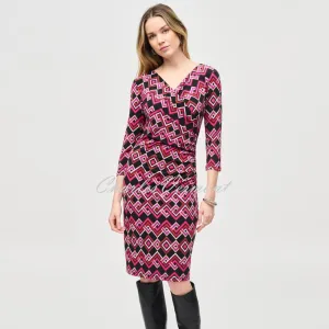 Joseph Ribkoff Geometric Print Wrap Dress - Style 243323