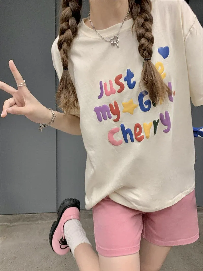 Just Be My Girl Cherry Tee