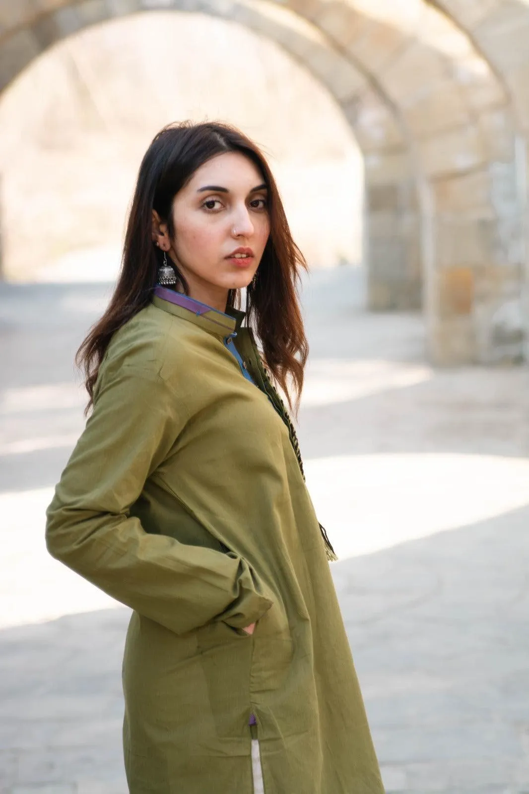 Leila - Olive Green Spring/Summer Kurta